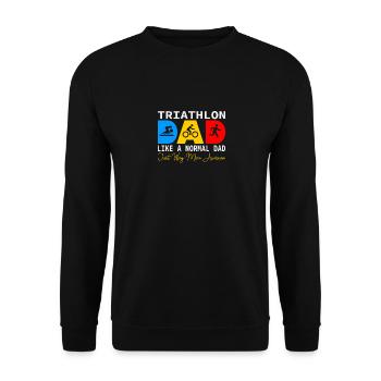 Triathlon Triathlete Swimming Running Cycling - Unisex Sweatshirt - black - Front - Alina (178cm) & Michal (187cm)