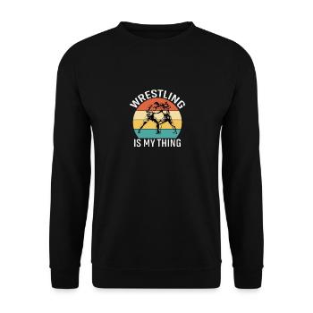 Wrestling Männer Frauen Kinder Wrestler Wrestling - Unisex Pullover - Schwarz - Vorne - Alina (178cm) & Michal (187cm)