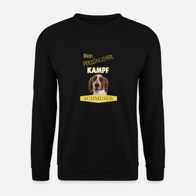 Persönlicher Kampfschmuser - Springer Spaniel - Unisex Pullover - Schwarz