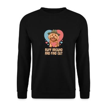 Ruff Around And Find Out Goldendoodle Dog Dad - Unisex Sweatshirt - black - Front - Alina (178cm) & Michal (187cm)