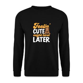 Australian Cattle Dog Red Blue Heeler - Unisex Sweatshirt - black - Front - Alina (178cm) & Michal (187cm)