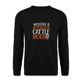 Australian Cattle Dog Red Blue Heeler - Unisex Sweatshirt - black - Front - Alina (178cm) & Michal (187cm)