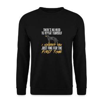 Australian Cattle Dog Red Blue Heeler - Unisex Sweatshirt - black - Front - Alina (178cm) & Michal (187cm)