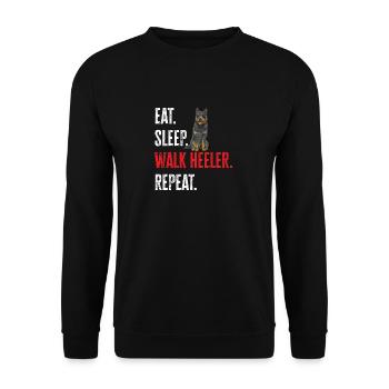 Australian Cattle Dog Red Blue Heeler - Unisex Sweatshirt - black - Front - Alina (178cm) & Michal (187cm)