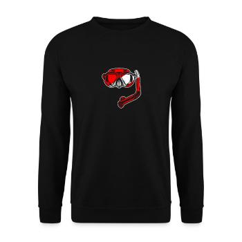 Masque de plongée Snorkel Diver Down Flag Plongée - Sweat-shirt Unisexe - noir - Devant - Alina (178cm) & Michal (187cm)