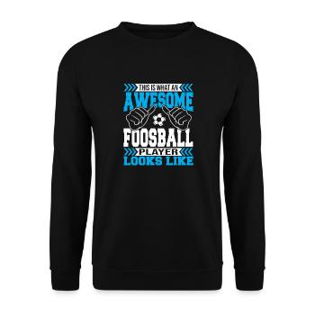Joueur de baby-foot Un joueur de baby-foot génial Loo - Sweat-shirt Unisexe - noir - Devant - Alina (178cm) & Michal (187cm)