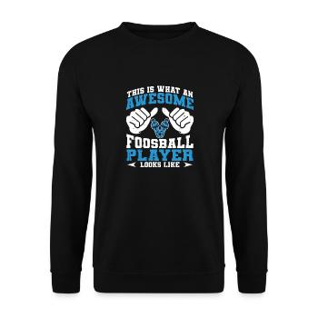 An Awesome Foosball Player Looks Like Funny Table - Unisex Sweatshirt - black - Front - Alina (178cm) & Michal (187cm)