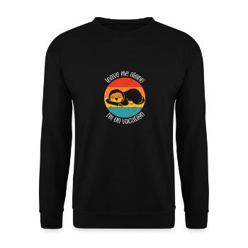 Drôle de paresseux paresseux paresseux pareant Chillin animal - Sweat-shirt Unisexe - noir - Devant - Alina (178cm) & Michal (187cm)