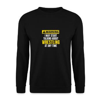 Funny Wrestling Wrestler - Unisex Sweatshirt - black - Front - Alina (178cm) & Michal (187cm)