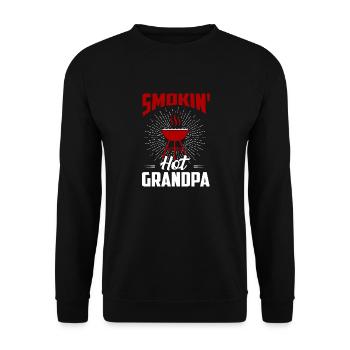 Smokin' Hot Grandpa Grilling BBQ Smoker - Sweat-shirt Unisexe - noir - Devant - Alina (178cm) & Michal (187cm)