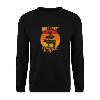 Le pire fumeur végétalien de barbecue grillé au monde - Sweat-shirt Unisexe - noir - Devant - Alina (178cm) & Michal (187cm)