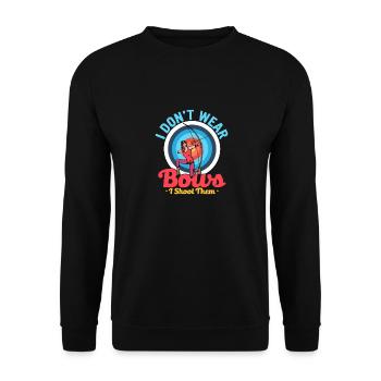 I Don't Wear Bows I Shoot Them Archery Girl Target - Unisex Pullover - Schwarz - Vorne - Alina (178cm) & Michal (187cm)