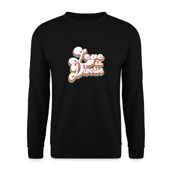 L’amour est diversifié - Mois de la fierté LGBTQ - Sweat-shirt Unisexe - noir - Devant - Alina (178cm) & Michal (187cm)