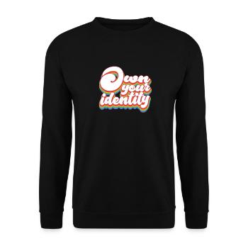 Pride Month LGBTQ - Own Your Identity - Unisex Sweatshirt - black - Front - Alina (178cm) & Michal (187cm)