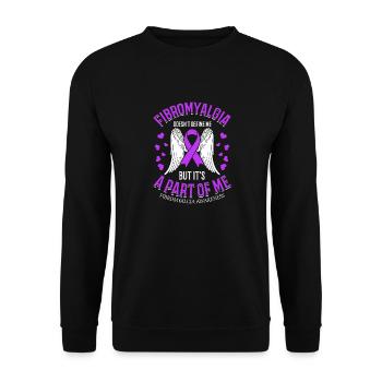 Fibromyalgie Definiert Mich Nicht, Aber Sie Ist - Unisex Pullover - Schwarz - Vorne - Alina (178cm) & Michal (187cm)