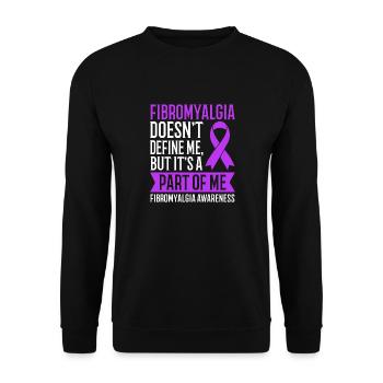 Fibromyalgie Definiert Mich Nicht, Aber Sie Ist - Unisex Pullover - Schwarz - Vorne - Alina (178cm) & Michal (187cm)