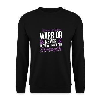Fibromyalgia Warrior Never Underestimate - Unisex Sweatshirt - black - Front - Alina (178cm) & Michal (187cm)
