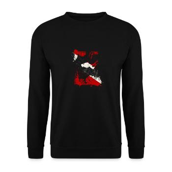 Scuba Dive Flag Tieftauchen Divemaster Tauchlehrer - Unisex Pullover - Schwarz - Vorne - Alina (178cm) & Michal (187cm)