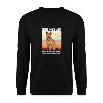 Australian Cattle Dog Red Blue Heeler - Unisex Sweatshirt - black - Front - Alina (178cm) & Michal (187cm)