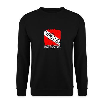 Tauchlehrer Taucher Tieftauchen Divemaster Student - Unisex Pullover - Schwarz - Vorne - Alina (178cm) & Michal (187cm)