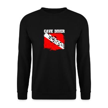 Cave Instructor Divemaster Deep Dive Instructor - Unisex Sweatshirt - black - Front - Alina (178cm) & Michal (187cm)
