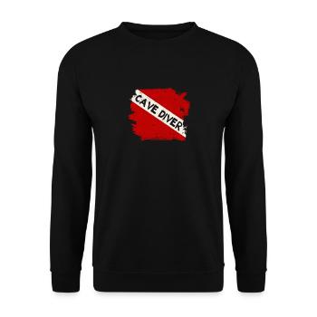 Cave Instructor Divemaster Deep Dive Instructor - Unisex Sweatshirt - black - Front - Alina (178cm) & Michal (187cm)