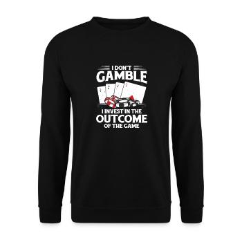 I Invest In The Outcome Of The Game Poker Aces Spa - Unisex Sweatshirt - black - Front - Alina (178cm) & Michal (187cm)