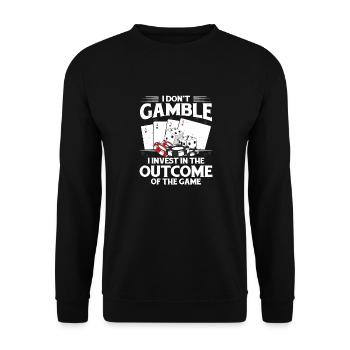 Poker J’investis dans le résultat du jeu Flop Pla - Sweat-shirt Unisexe - noir - Devant - Alina (178cm) & Michal (187cm)