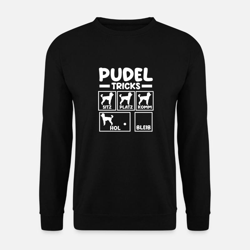 Hund Pudel - Unisex Pullover - Schwarz