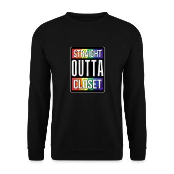 Just out of the closet during Pride Week - Unisex Sweatshirt - black - Front - Alina (178cm) & Michal (187cm)