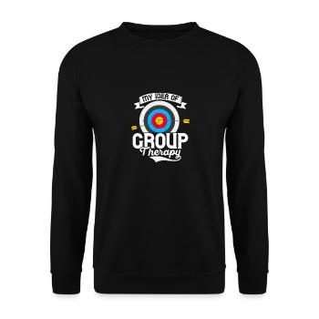 Mon idée de thérapie de groupe Bow & Arrows Target Ark - Sweat-shirt Unisexe - noir - Devant - Alina (178cm) & Michal (187cm)