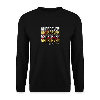 Ich bin ein Wer auch immer Bibel Heilige Schrift Moderner Bibelspaß - Unisex Pullover - Schwarz - Vorne - Alina (178cm) & Michal (187cm)