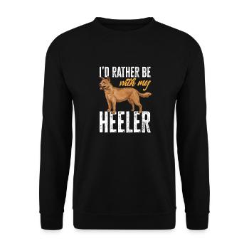 Australian Cattle Dog Red Blue Heeler - Unisex Pullover - Schwarz - Vorne - Alina (178cm) & Michal (187cm)
