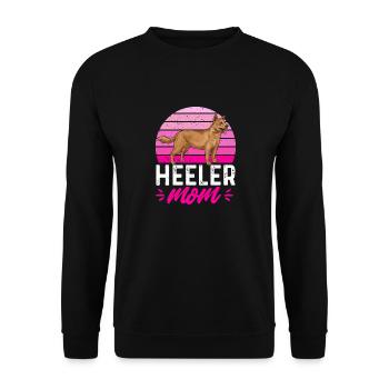 Australian Cattle Dog Red Blue Heeler - Unisex Pullover - Schwarz - Vorne - Alina (178cm) & Michal (187cm)