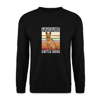 Australian Cattle Dog Red Blue Heeler - Unisex Sweatshirt - black - Front - Alina (178cm) & Michal (187cm)
