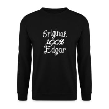 Original 100% Edgar - Unisex Sweatshirt - black - Front - Alina (178cm) & Michal (187cm)
