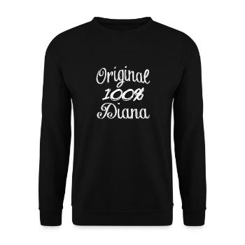 Original 100% Diana - Unisex Pullover - Schwarz - Vorne - Alina (178cm) & Michal (187cm)