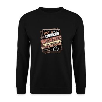 A Construction Architect Who Were Born Awesome - Unisex Sweatshirt - black - Front - Alina (178cm) & Michal (187cm)