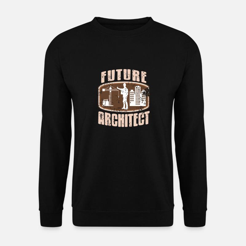 Future Architect Retro Architecture Student - Unisex Pullover - Schwarz