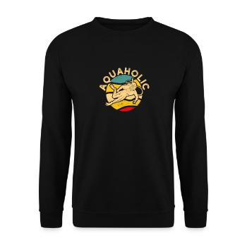 Aquaholic Cool Scuba Diving thematically funnier - Unisex Sweatshirt - black - Front - Alina (178cm) & Michal (187cm)