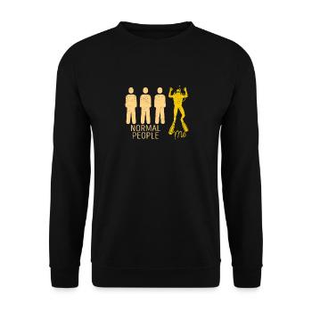 Les gens normaux I Drôle d’instructeur de plongée - Sweat-shirt Unisexe - noir - Devant - Alina (178cm) & Michal (187cm)