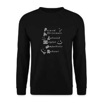 Father design - Unisex Sweatshirt - black - Front - Alina (178cm) & Michal (187cm)
