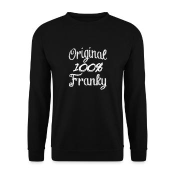Original 100% Franky - Unisex Sweatshirt - black - Front - Alina (178cm) & Michal (187cm)