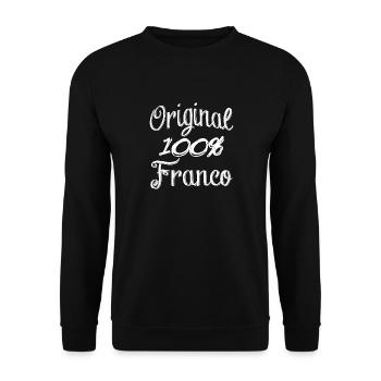 Original 100% Franco - Unisex Pullover - Schwarz - Vorne - Alina (178cm) & Michal (187cm)