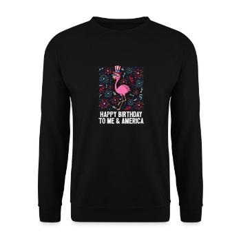 4 juillet Joyeux anniversaire à moi et au drapeau de l’Amérique - Sweat-shirt Unisexe - noir - Devant - Alina (178cm) & Michal (187cm)
