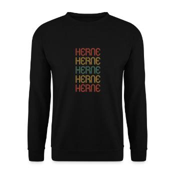 Hernerin Herner Herne - Unisex Sweatshirt - black - Front - Alina (178cm) & Michal (187cm)