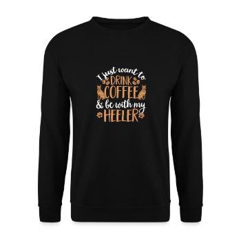 Australian Cattle Dog Red Blue Heeler - Unisex Sweatshirt - black - Front - Alina (178cm) & Michal (187cm)