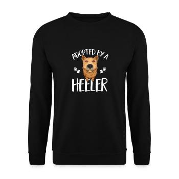 Australian Cattle Dog Red Blue Heeler - Unisex Pullover - Schwarz - Vorne - Alina (178cm) & Michal (187cm)