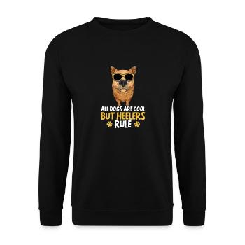 Australian Cattle Dog Red Blue Heeler - Unisex Sweatshirt - black - Front - Alina (178cm) & Michal (187cm)