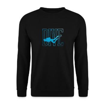 Diving Ocean Lovers Diving Holiday Snorkeling - Unisex Sweatshirt - black - Front - Alina (178cm) & Michal (187cm)